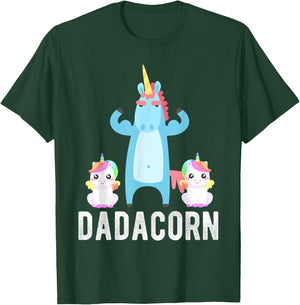 Dadacorn, Funny Unicorn Lover for Papa Dad and Kid T-Shirt - T-Shirt | Forest