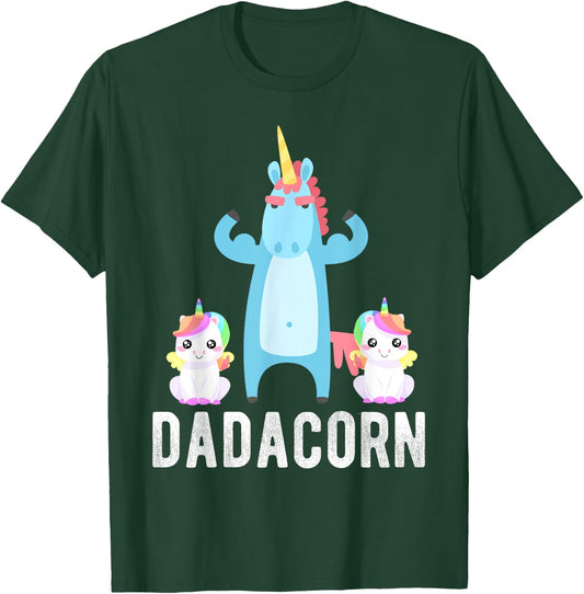 Dadacorn, Funny Unicorn Lover for Papa Dad and Kid T-Shirt - T-Shirt | Forest