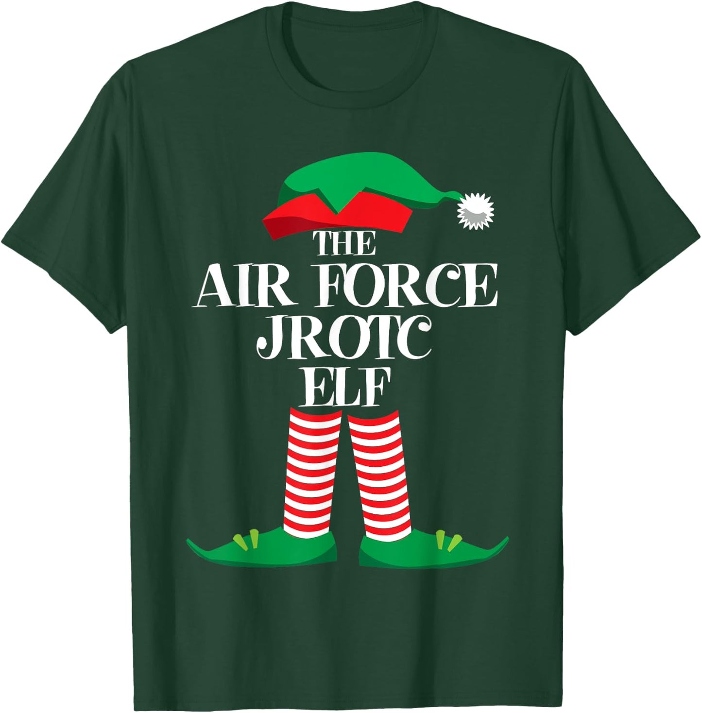 Air Force JROTC Elf Matching Group Family Christmas Pajama T-Shirt - T-Shirt | Forest