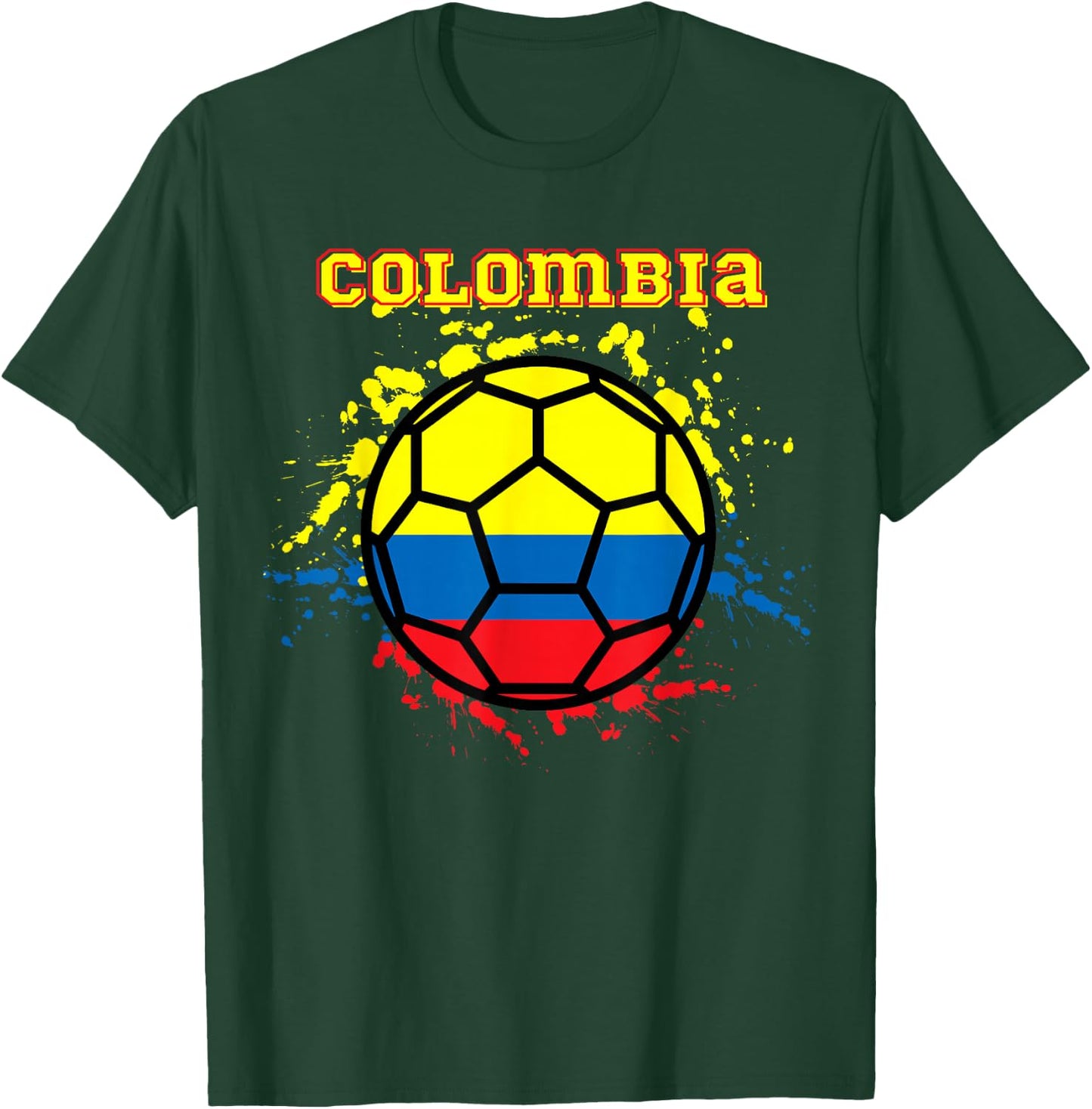 Colombia Soccer Colombian Flag Futbol Fan Jersey T-Shirt - T-Shirt | Forest