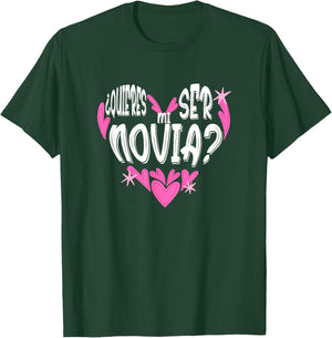 Quieres ser mi novia Valentines San Valentin Dia Amor T-Shirt - T-Shirt | Forest