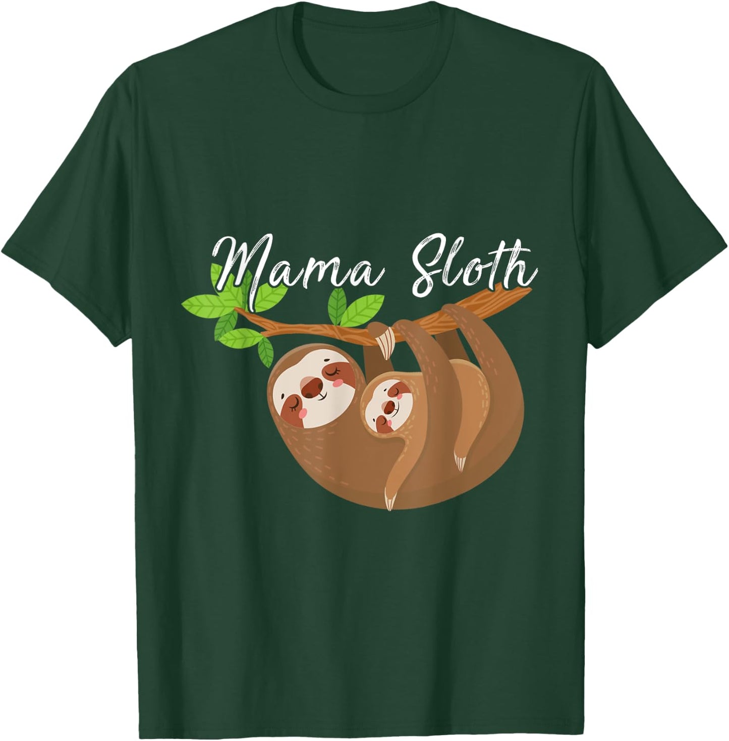 Mama Sloth Wildlife Animal Zoo Keeper Pet Mom T-Shirt - T-Shirt | Forest