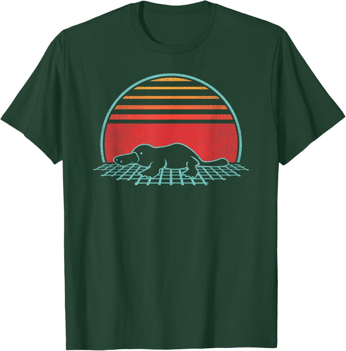 Platypus Lover Animal Retro Vintage 80s Style T-Shirt - T-Shirt | Forest