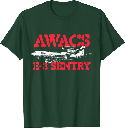 AWACS E-3 Sentry - Military Cargo Aircraft Pilot T-Shirt - T-Shirt | Forest