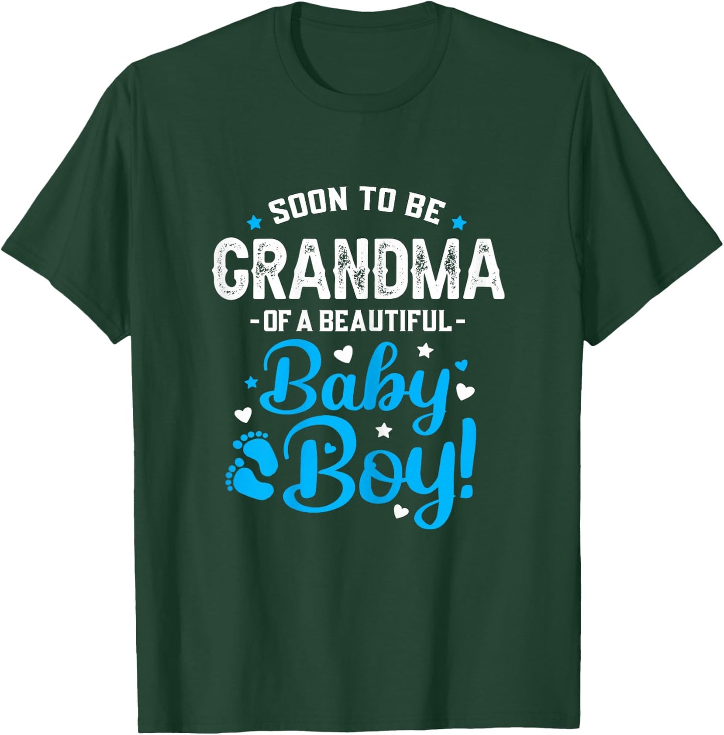 Soon to Be Grandma of A Baby Boy, Promoted to Grandma T-Shirt - T-Shirt | Forest