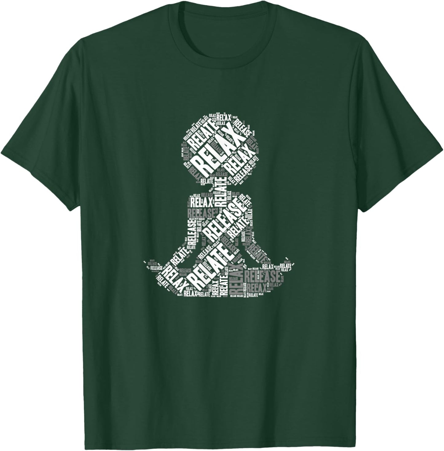 Relax, Relate, Release Afro Yoga T-Shirt - T-Shirt | Forest