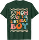 Mom Of The Birthday Boy Groovy Themed Family Fatching T-Shirt - T-Shirt | Forest
