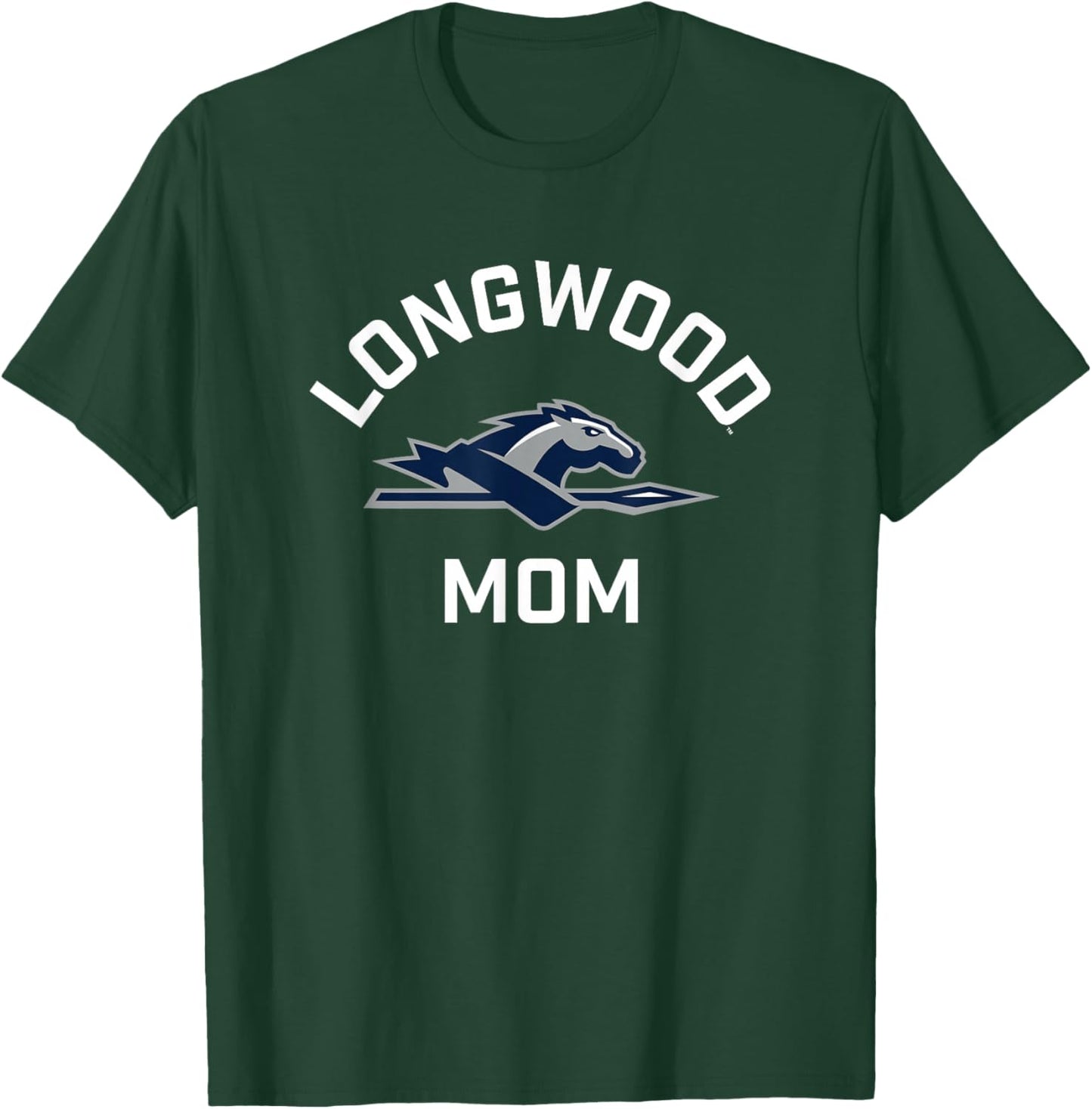 Longwood University Lancers Arched Mom T-Shirt - T-Shirt | Forest