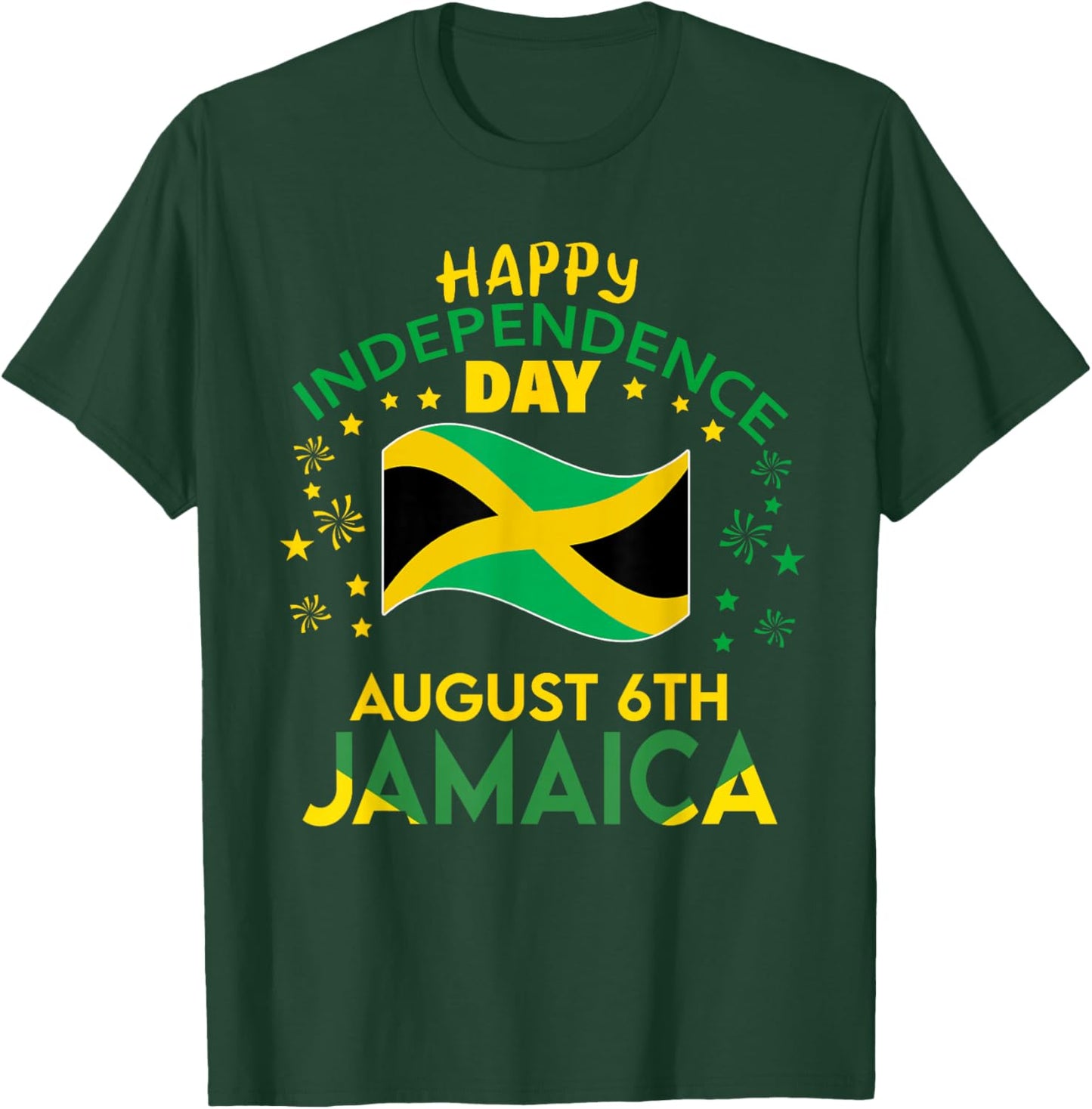 Jamaica 63rd Independence Day Jamaican Pride Jamaica Flag T-Shirt - T-Shirt | Forest