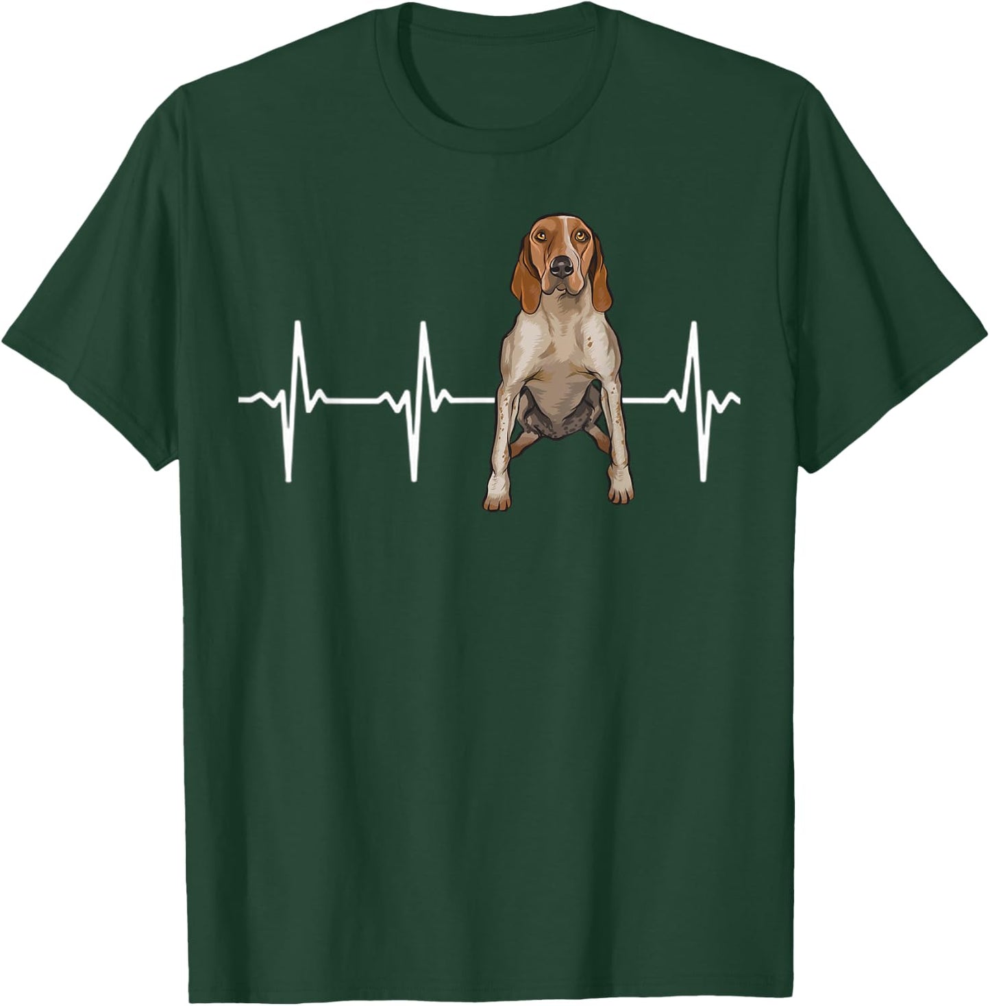 American English Coonhound Heartbeat Dog Lover Men Women Kids T-Shirt - T-Shirt | Forest