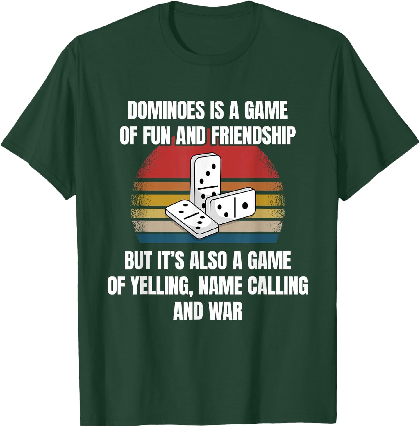 Dominoes Game Domino Hobby Funny Saying Bad Loser Quote T-Shirt - T-Shirt | Forest