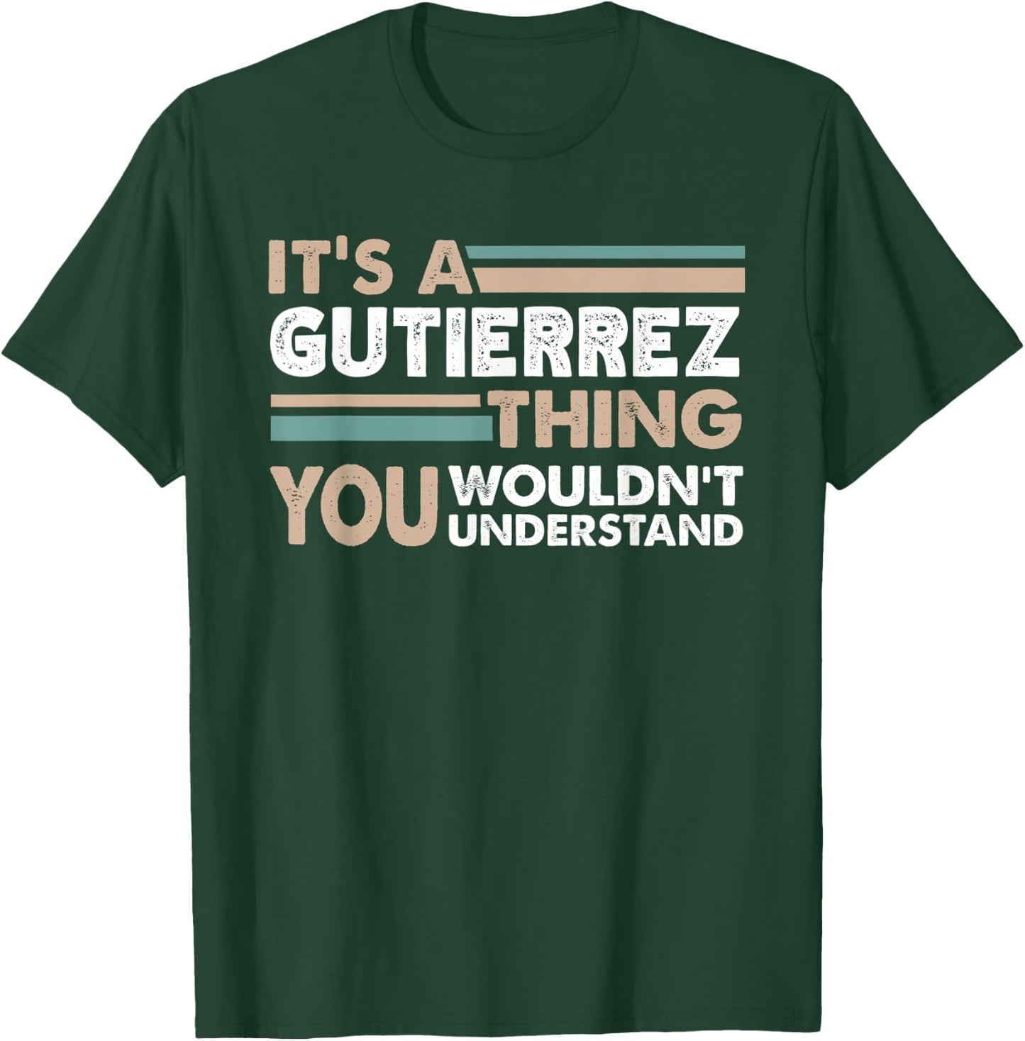It's A Gutierrez Thing You Wouldn't Understand Family Name T-Shirt - T-Shirt | Forest
