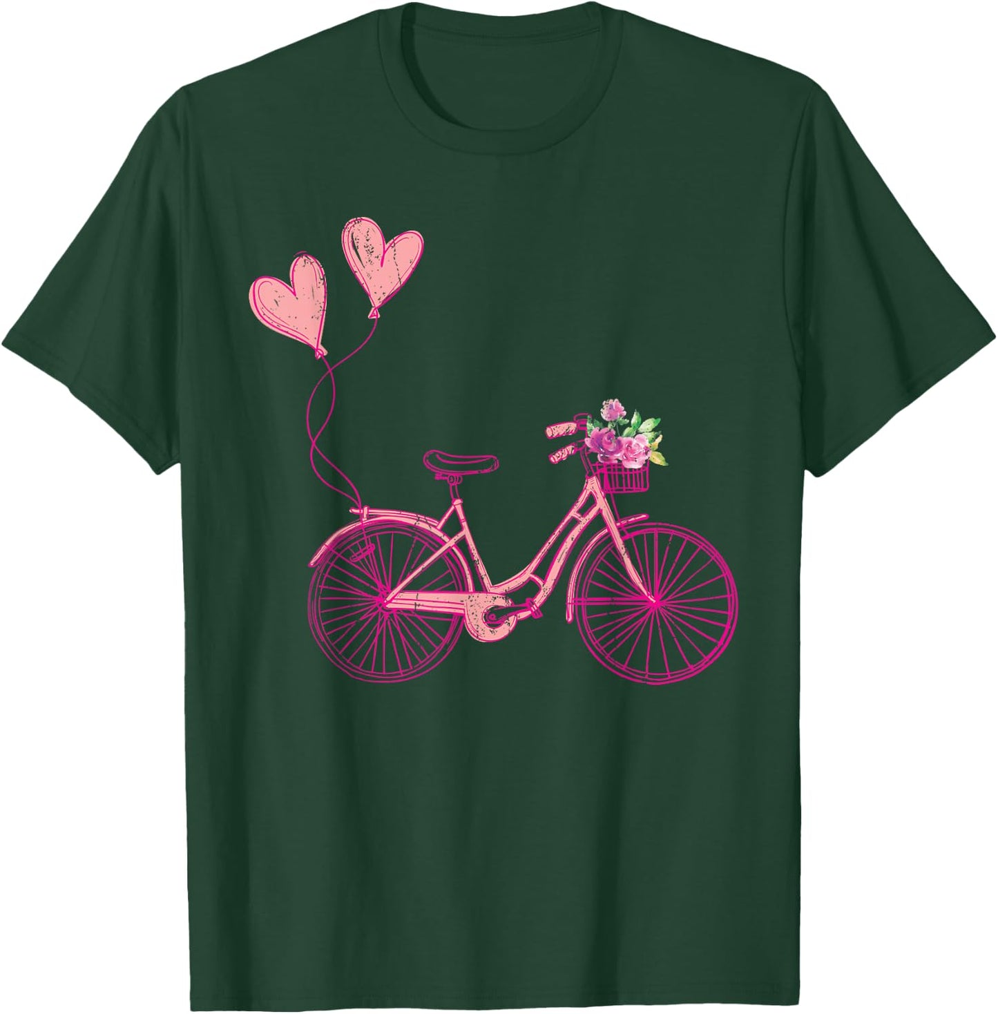 Bike Cycling Love Cyclist Women Girls Gift Bicycle T-Shirt - T-Shirt | Forest