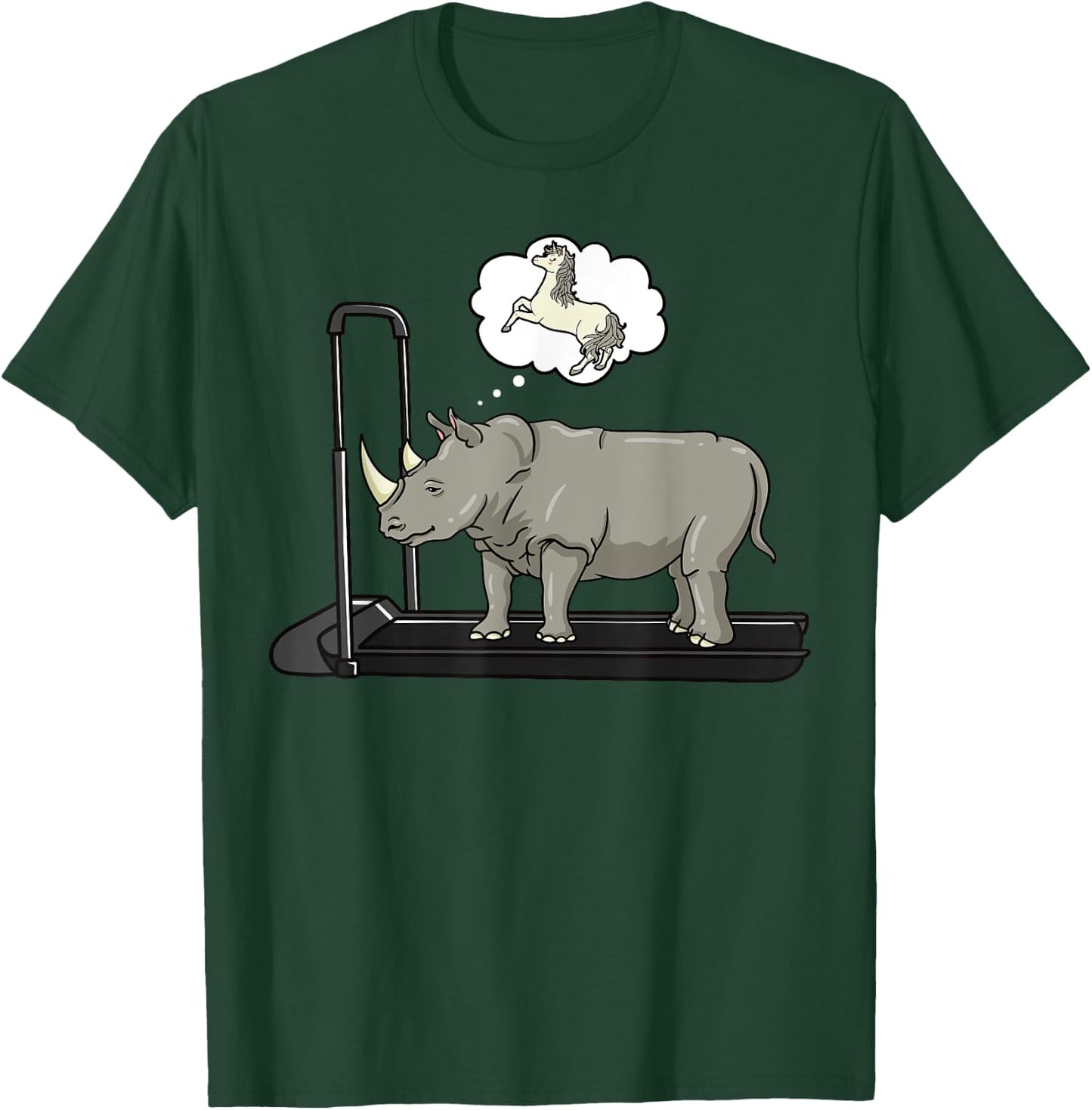 Rhino Loves Unicorn Rhinoceros Animal Wildlife Lover Safari T-Shirt - T-Shirt | Forest