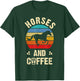 I like Horses & Coffee Funny vintage Pet theme lover T-Shirt - T-Shirt | Forest