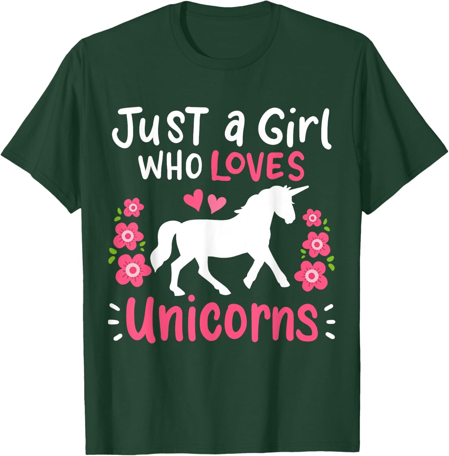 Unicorn Just A Girl Who Loves Unicorns Gift T-Shirt - T-Shirt | Forest