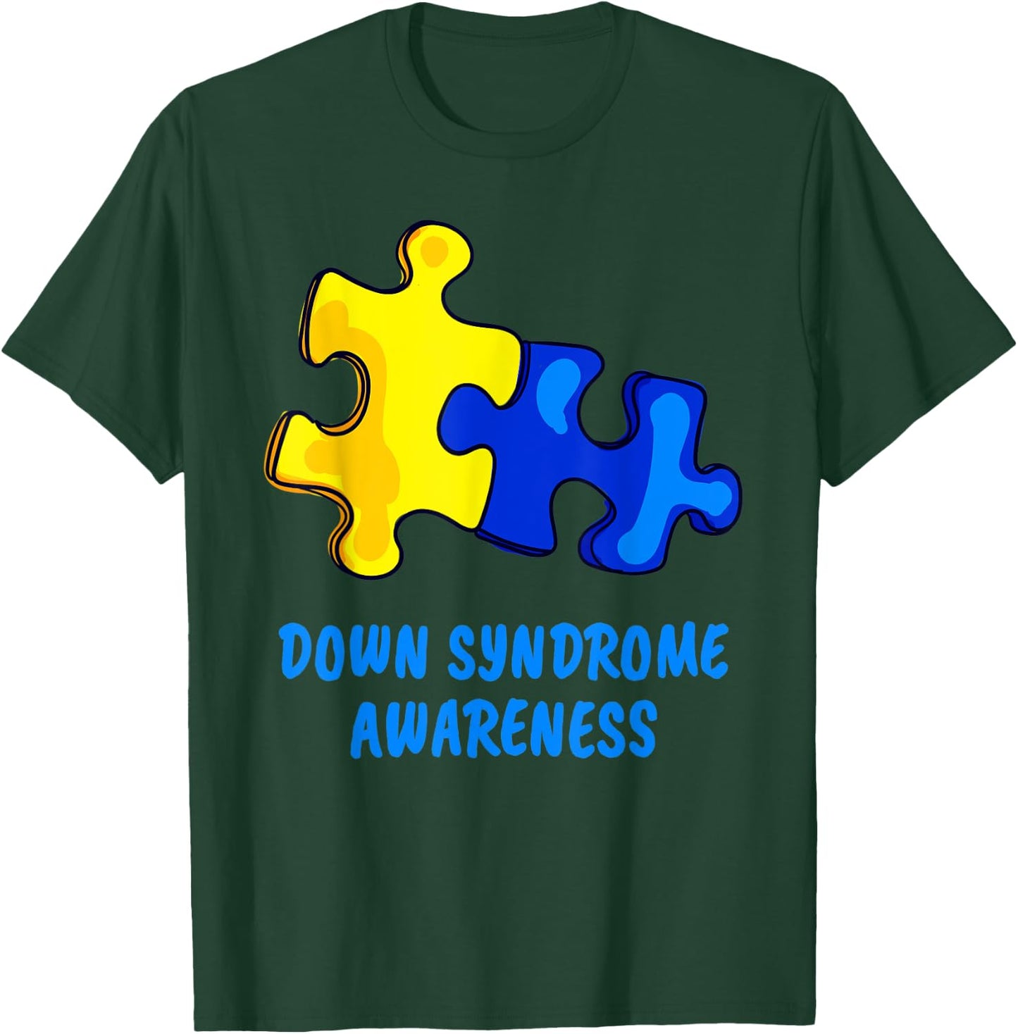 Down Syndrome 21 March Puzzle Down Syndrome Awareness Day T-Shirt - T-Shirt | Forest
