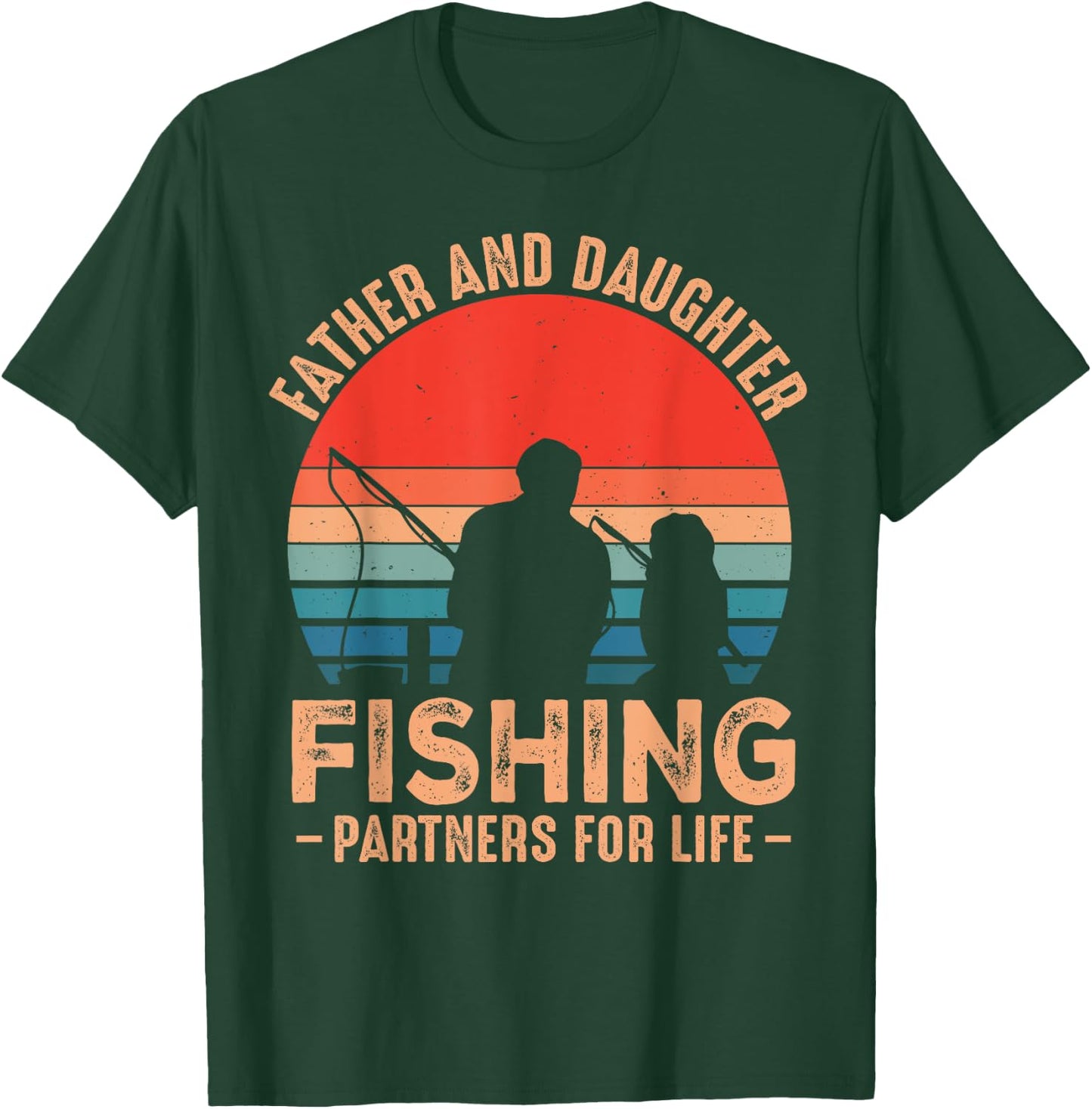 Fathers Day Fishing dad Fathers Day from Daughter Fishing T-Shirt - T-Shirt | Forest