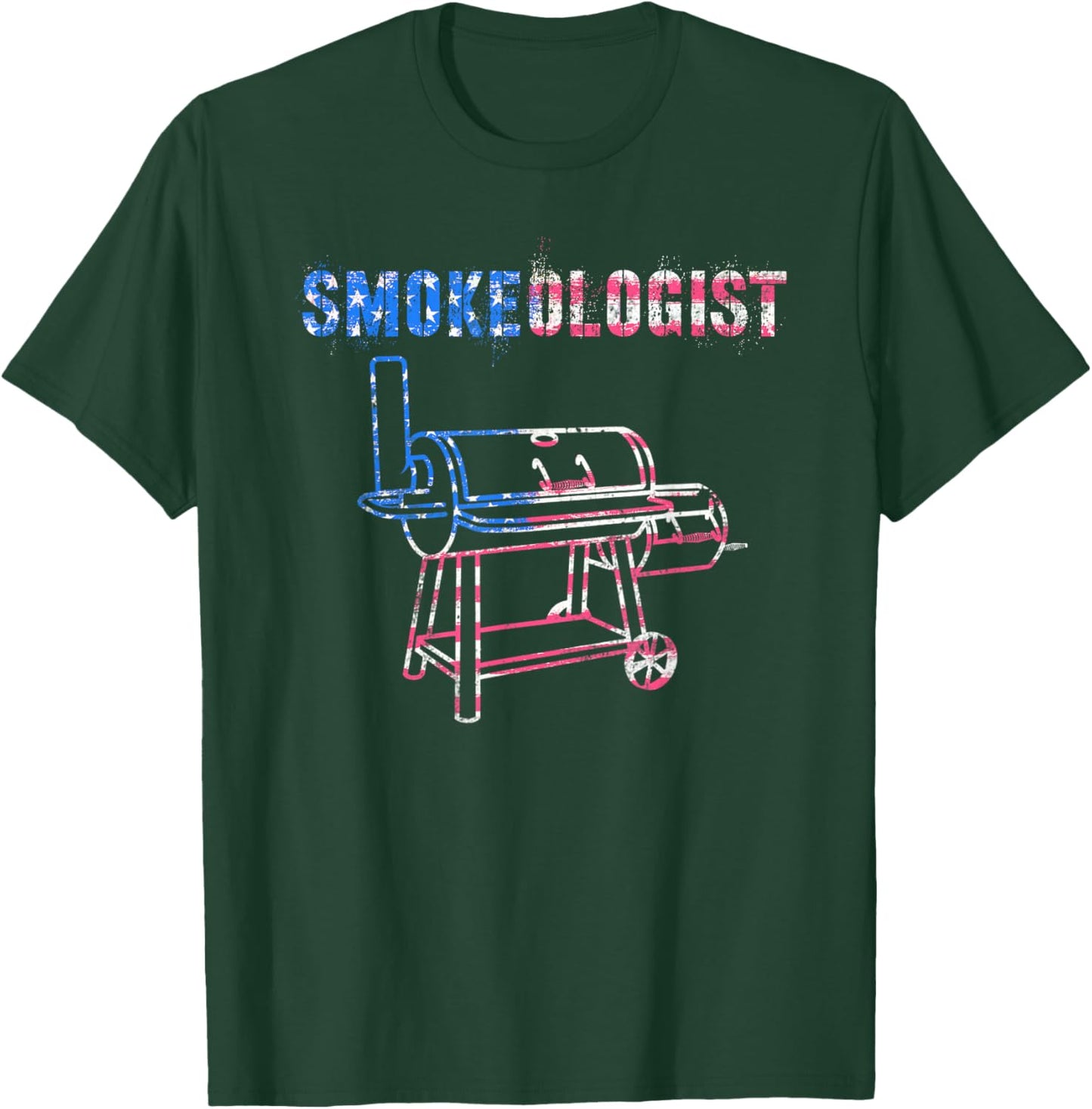 Sarcastic USA Grilling SMOKEOLOGIST Grill Smokeologist T-Shirt - T-Shirt | Forest
