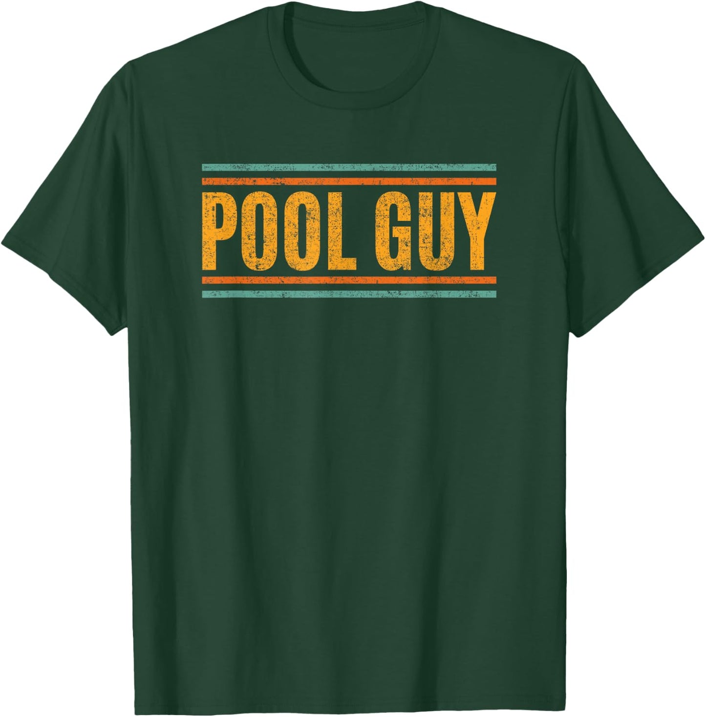 Vintage Retro Pool Guy T-Shirt - T-Shirt | Forest