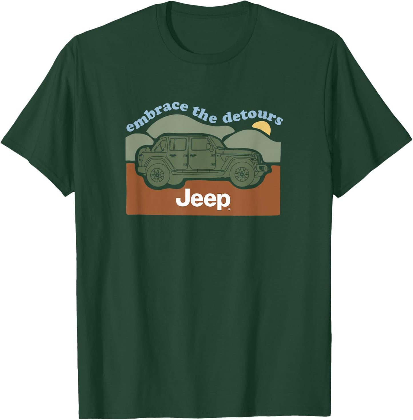 Jeep Embrace the Detours T-Shirt - T-Shirt | Forest