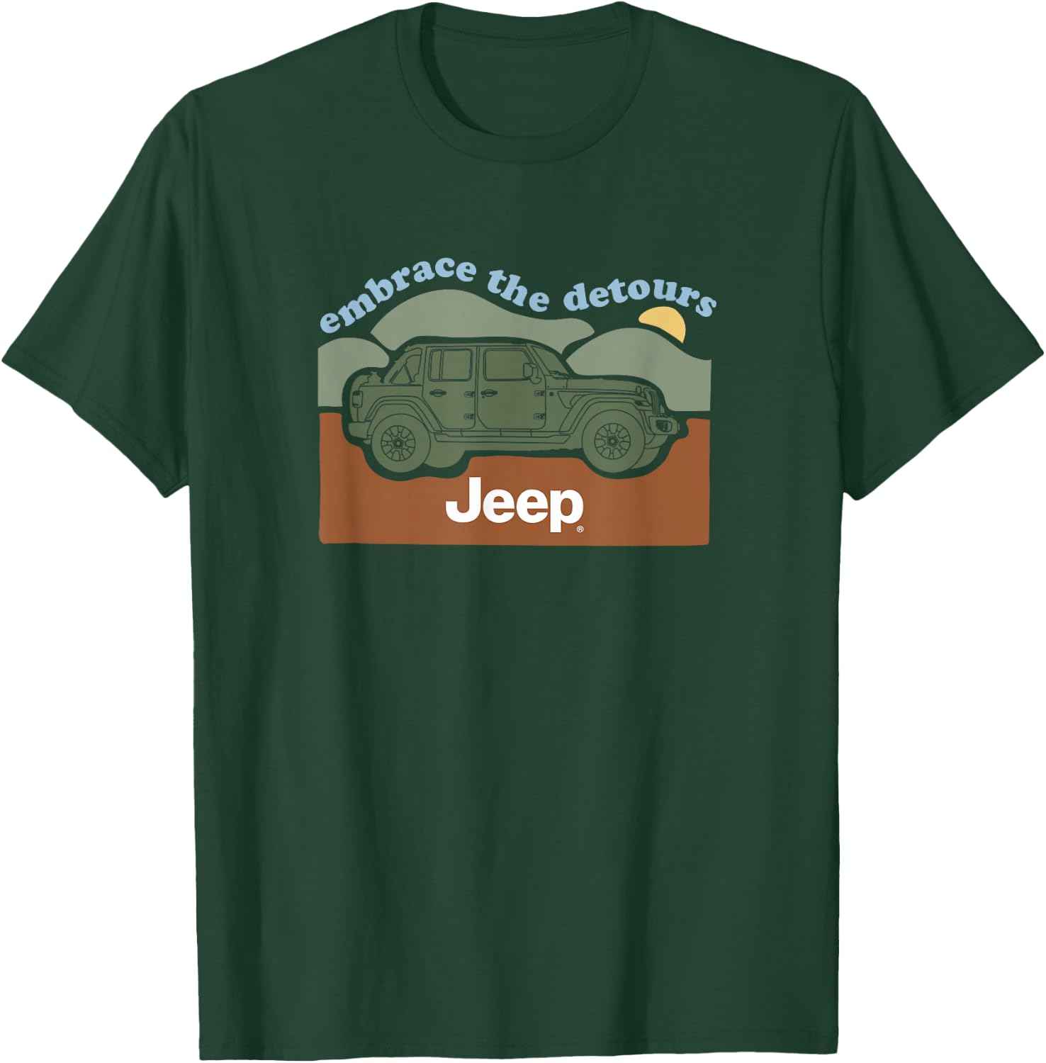 Jeep Embrace the Detours T-Shirt - T-Shirt | Forest