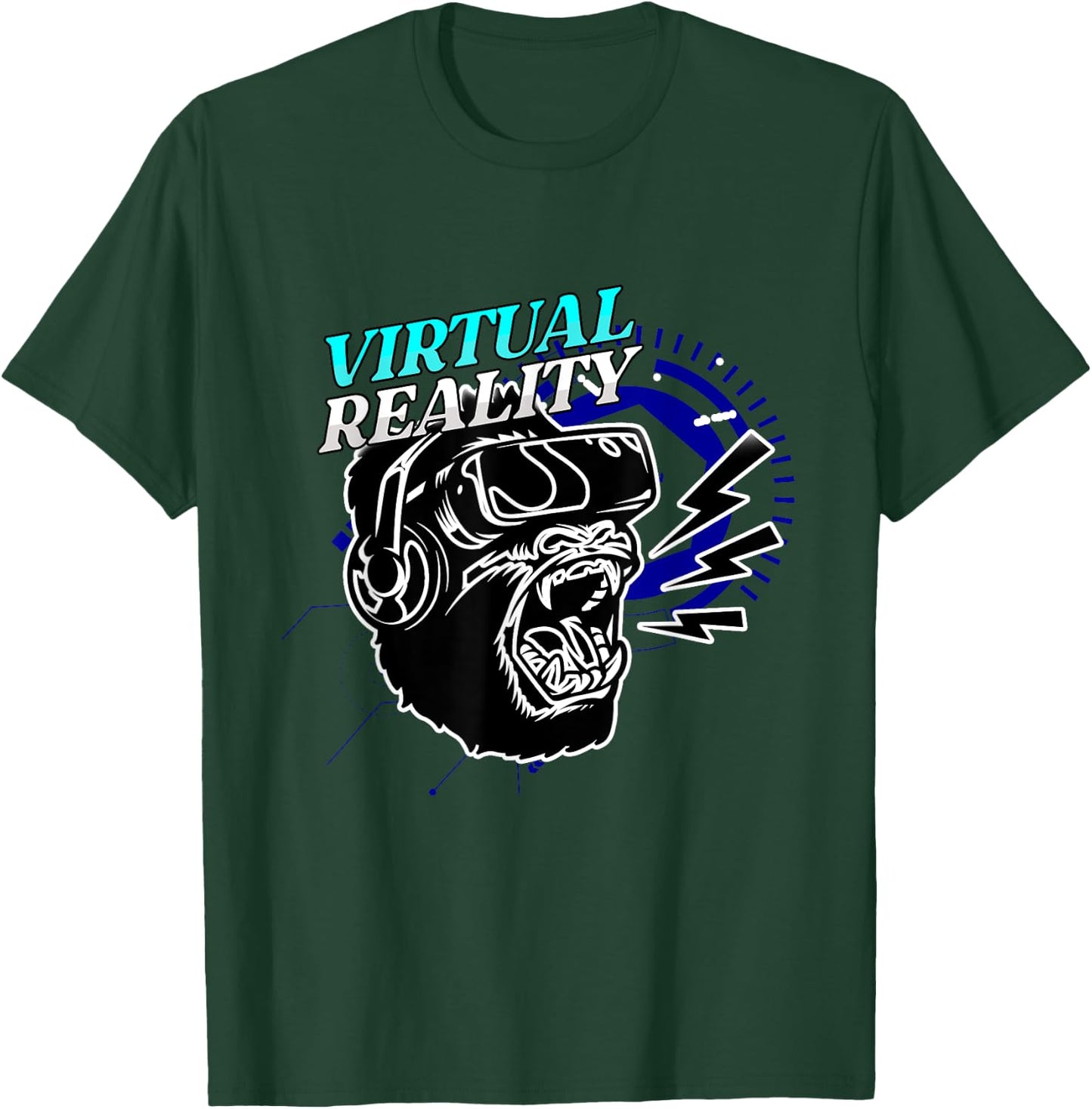 VR Virtual Reality Player Gamer Gorilla Monkey Gift T-Shirt - T-Shirt | Forest