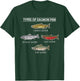 Types of Salmon Fish for Salmon Fishing T-Shirt - T-Shirt | Forest