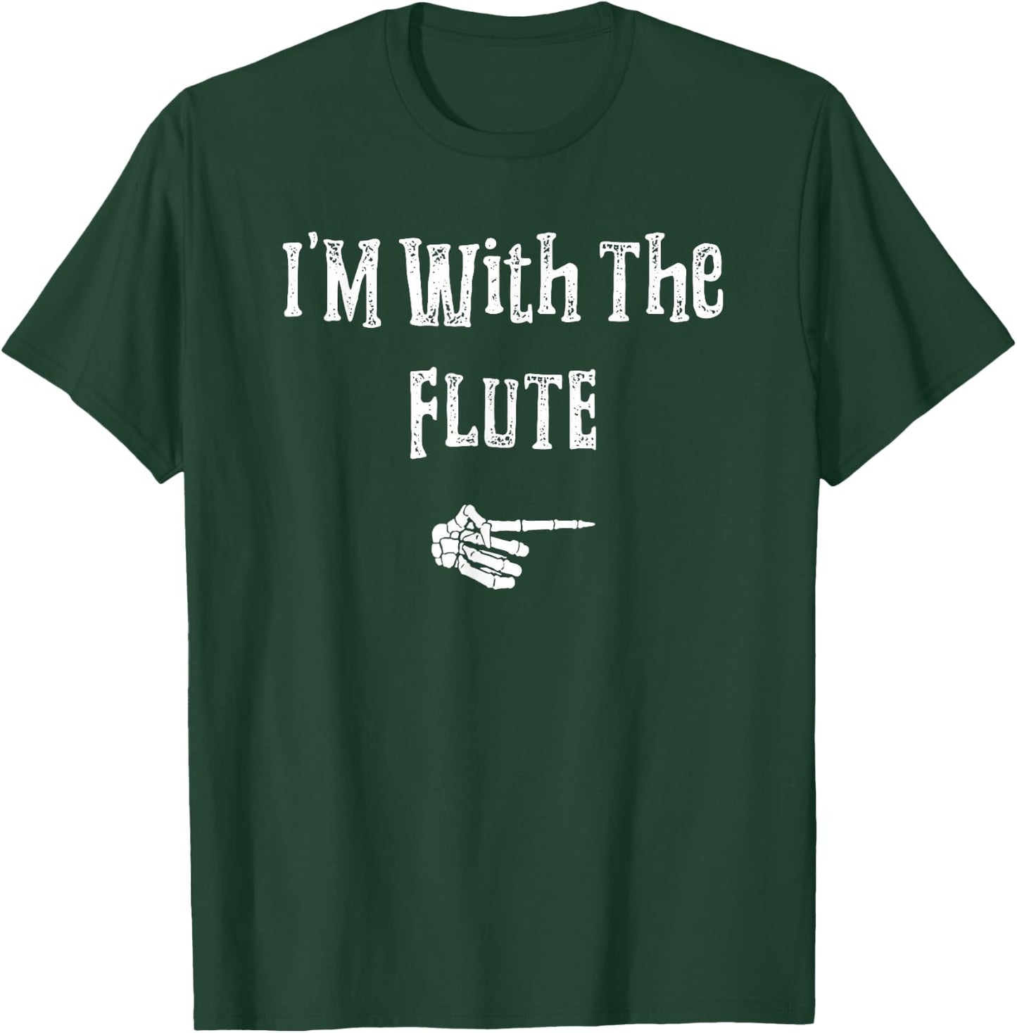 I'm With Flute Halloween Costume Funny Couples Matching T-Shirt - T-Shirt | Forest