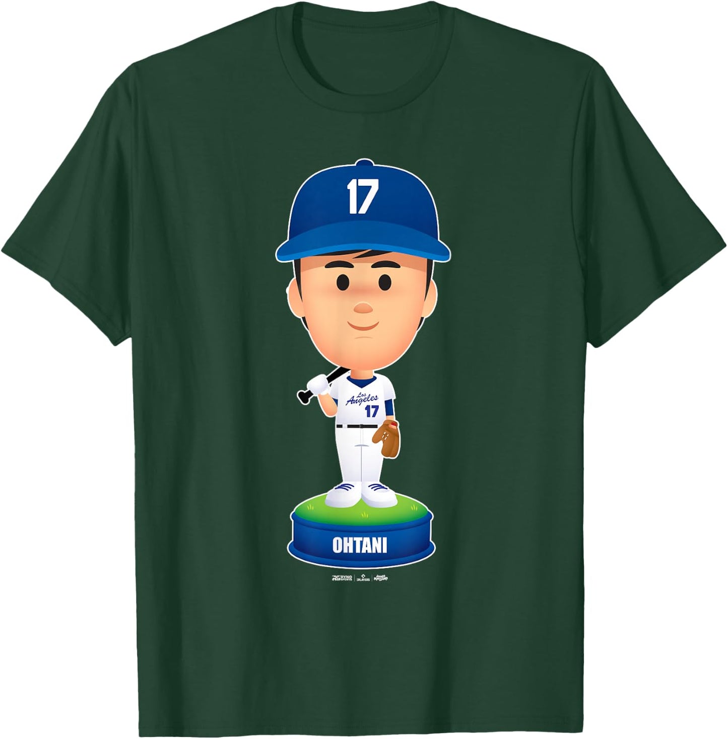 Shohei Ohtani Los Angeles Baseball Bobblehead MLBPA T-Shirt - T-Shirt | Forest