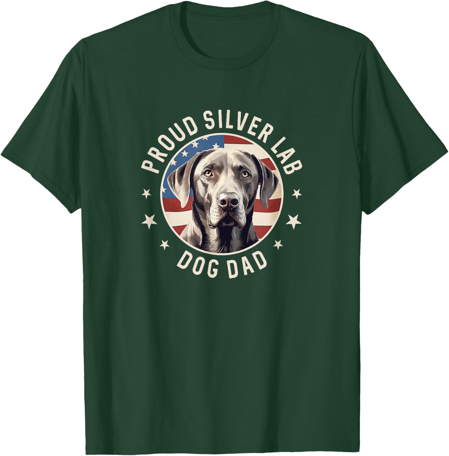 Proud Silver Labrador Retriever Dog Dad T-Shirt - T-Shirt | Forest