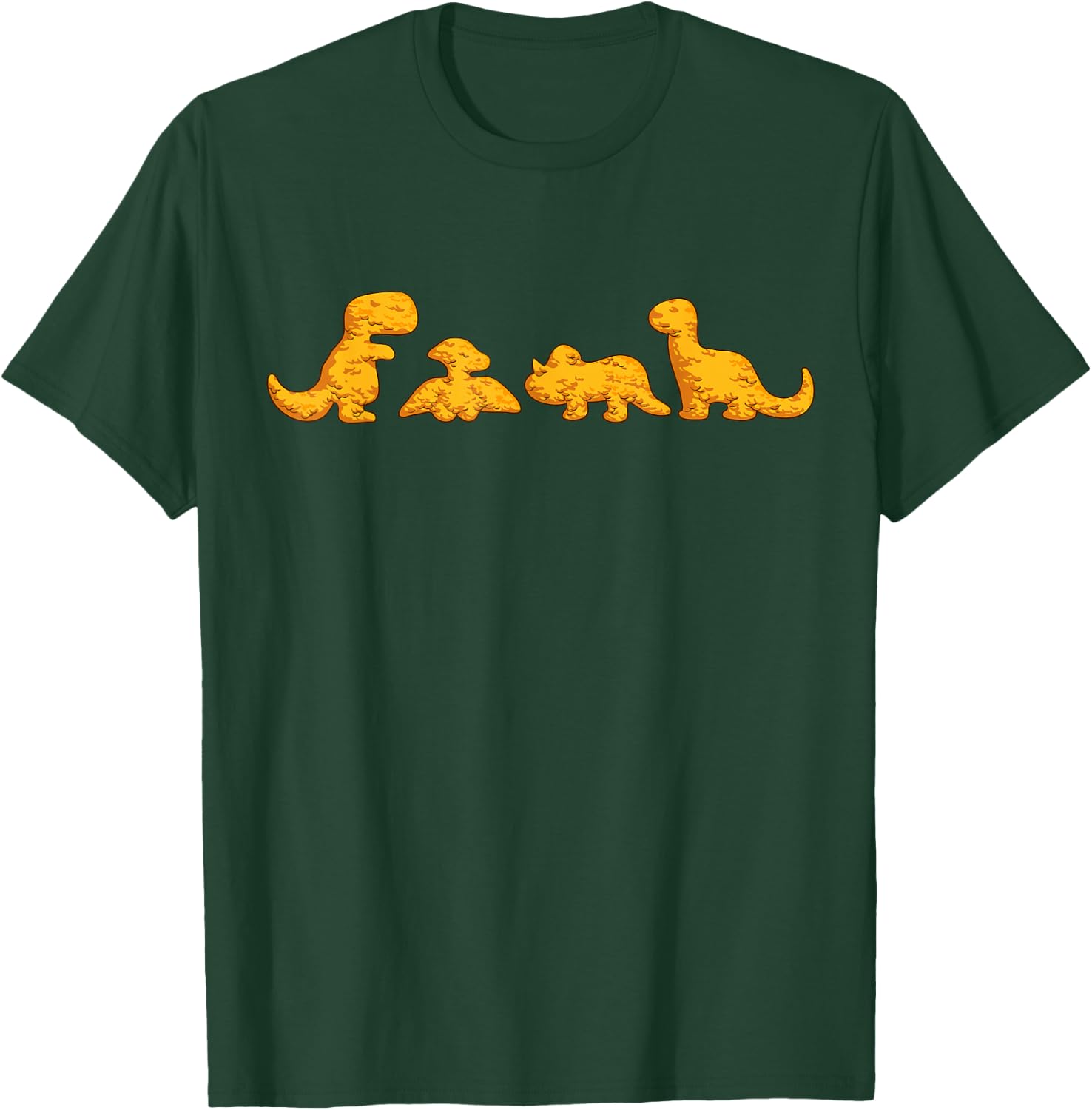 Dino Chicken Nugget Funny Dinosaur Shape Nuggets Nug Lover T-Shirt - T-Shirt | Forest