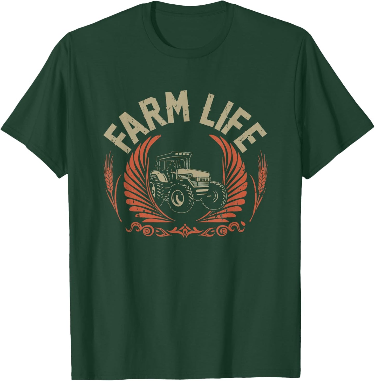 Vintage Farmer Shirt Men Tractor Gift Boys Farm Rancher T-Shirt - T-Shirt | Forest