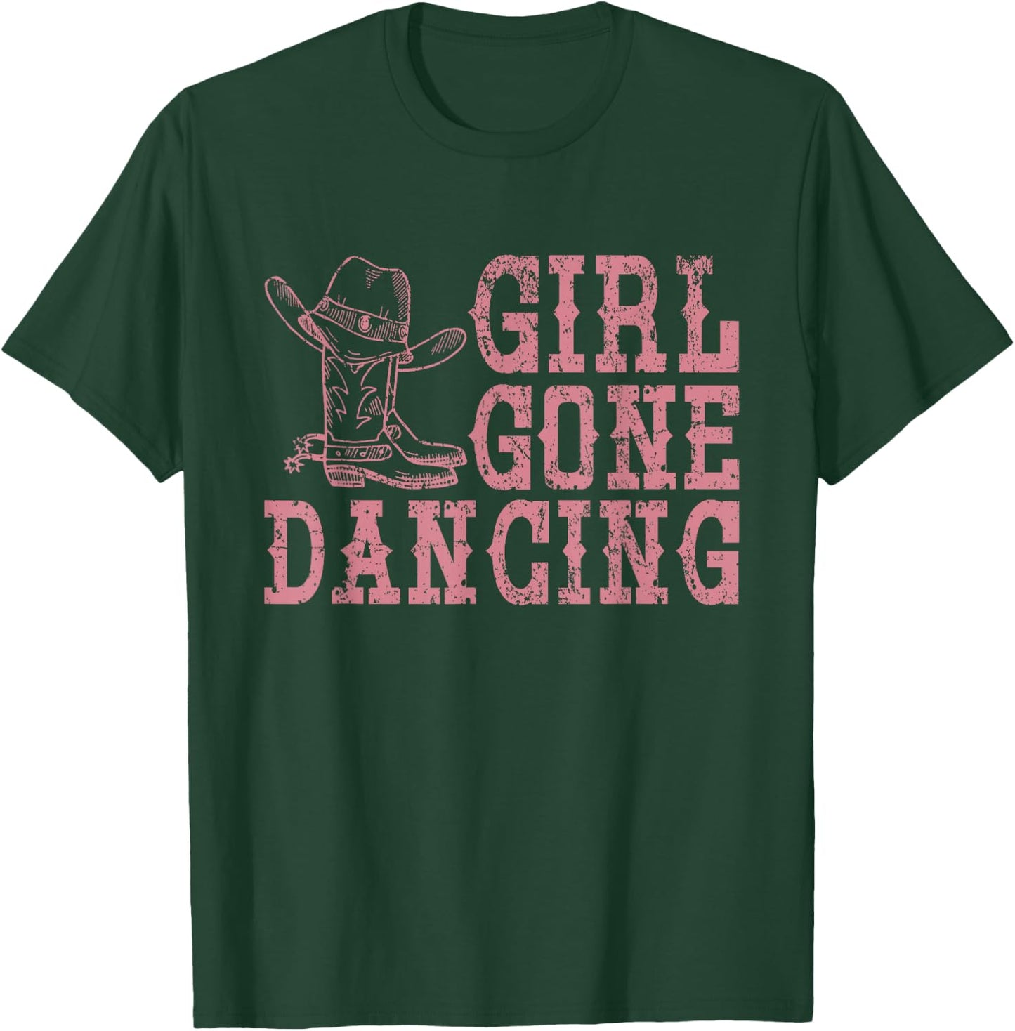 Texas Line Dancing Rodeo Cowboy Gift Line Dance T-Shirt - T-Shirt | Forest