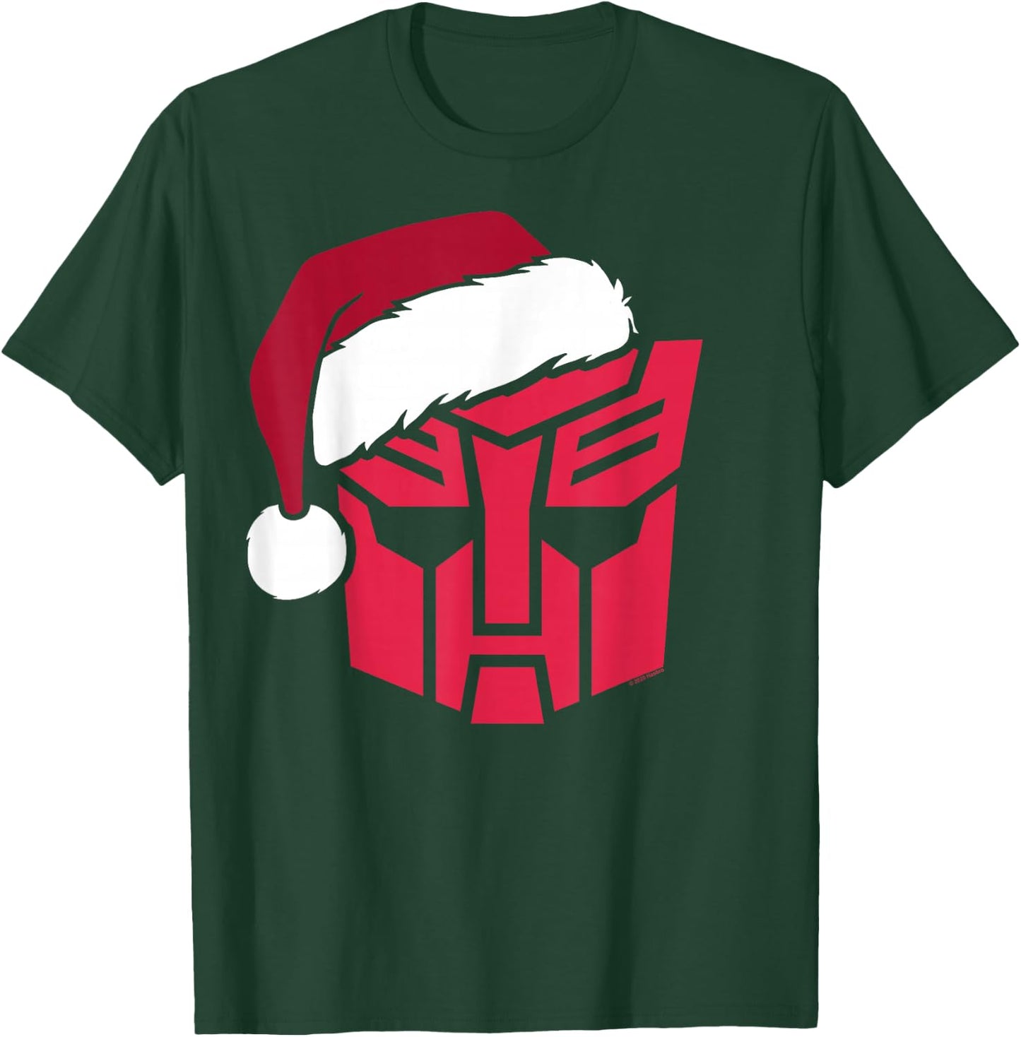 Transformers Christmas Autobots Santa Hat Logo T-Shirt - T-Shirt | Forest