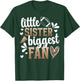 Little Sister Flag Football Sister of A Flag Football Player T-Shirt - T-Shirt | Forest
