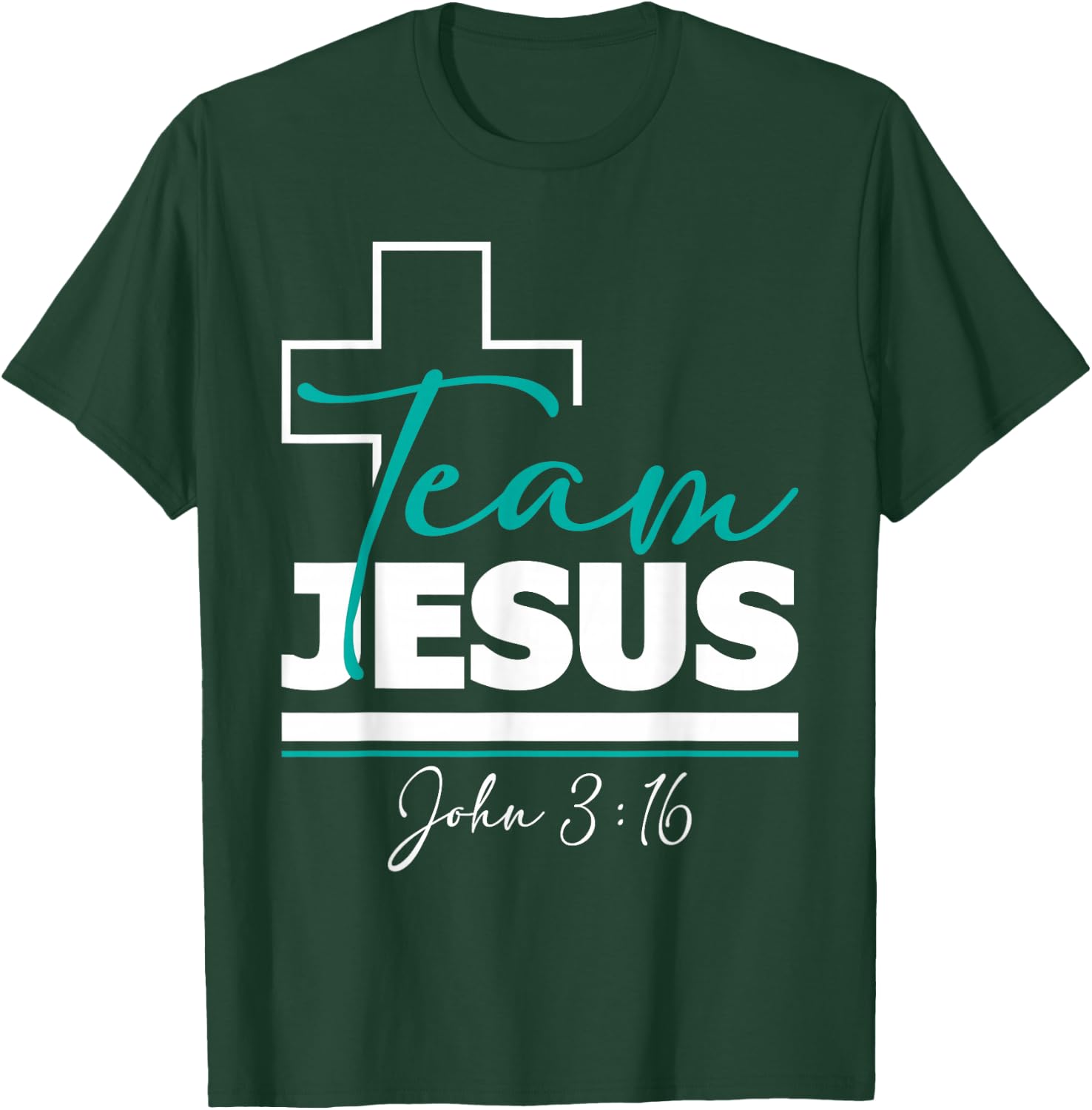 Team Jesus John 3:16 - Christian Religious Bible Church T-Shirt - T-Shirt | Forest