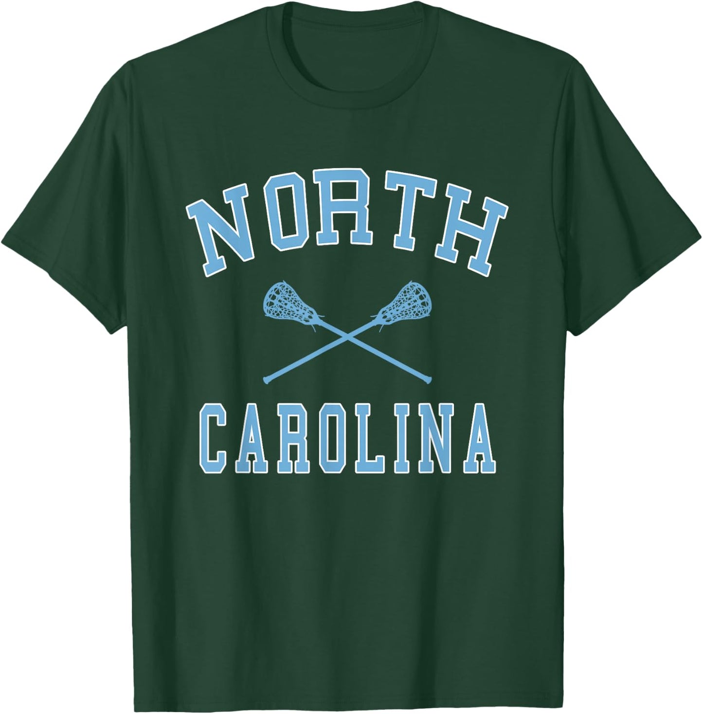 North Carolina Lacrosse Vintage NC LAX Weathered T-Shirt - T-Shirt | Forest