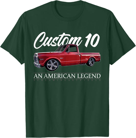 C10 Truck, Custom 10, Classic C10 Truck, An American Legend T-Shirt - T-Shirt | Forest