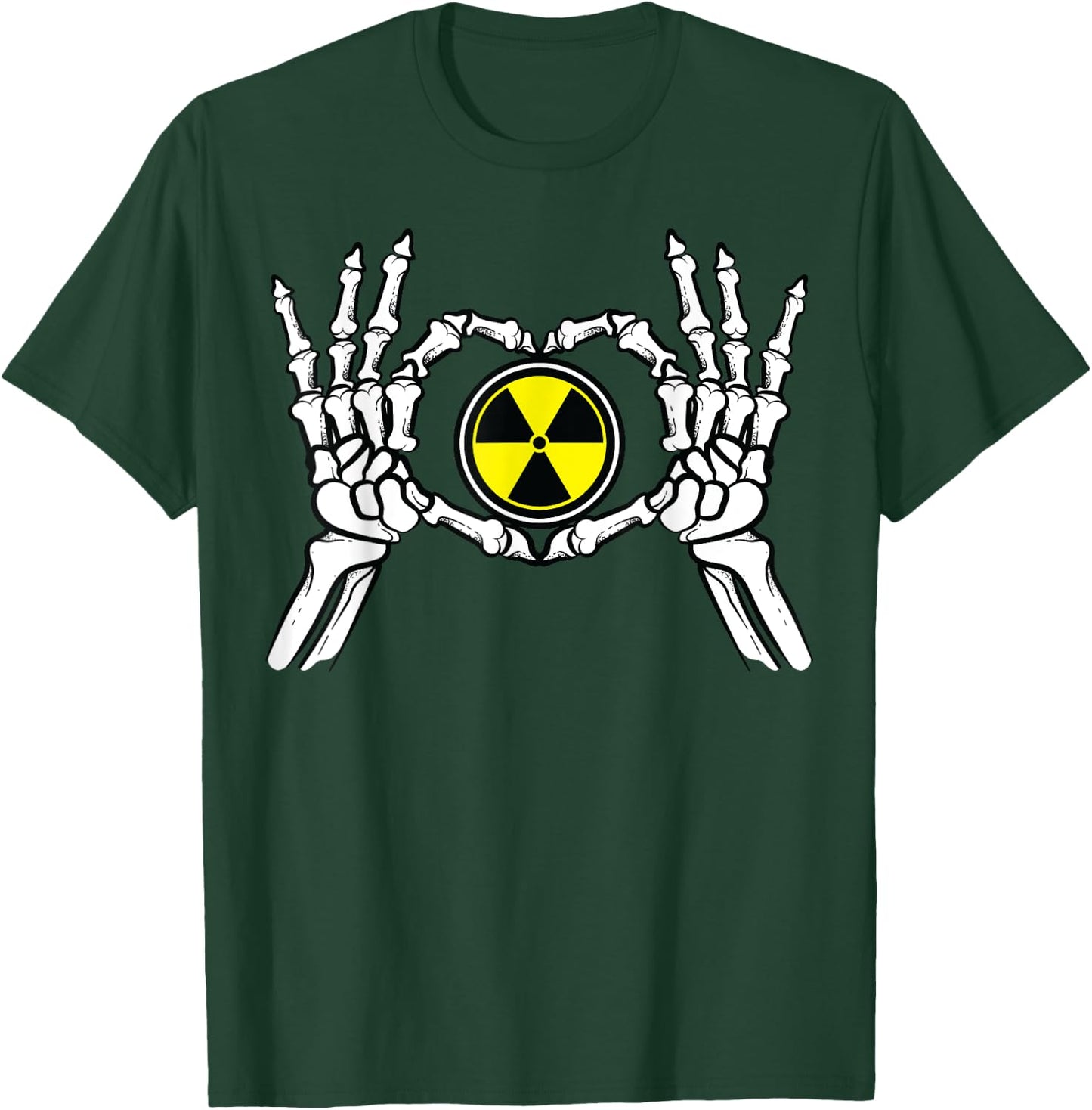 Funny Radioactive Gift Cool Nuclear Biohazard Logo T-Shirt - T-Shirt | Forest