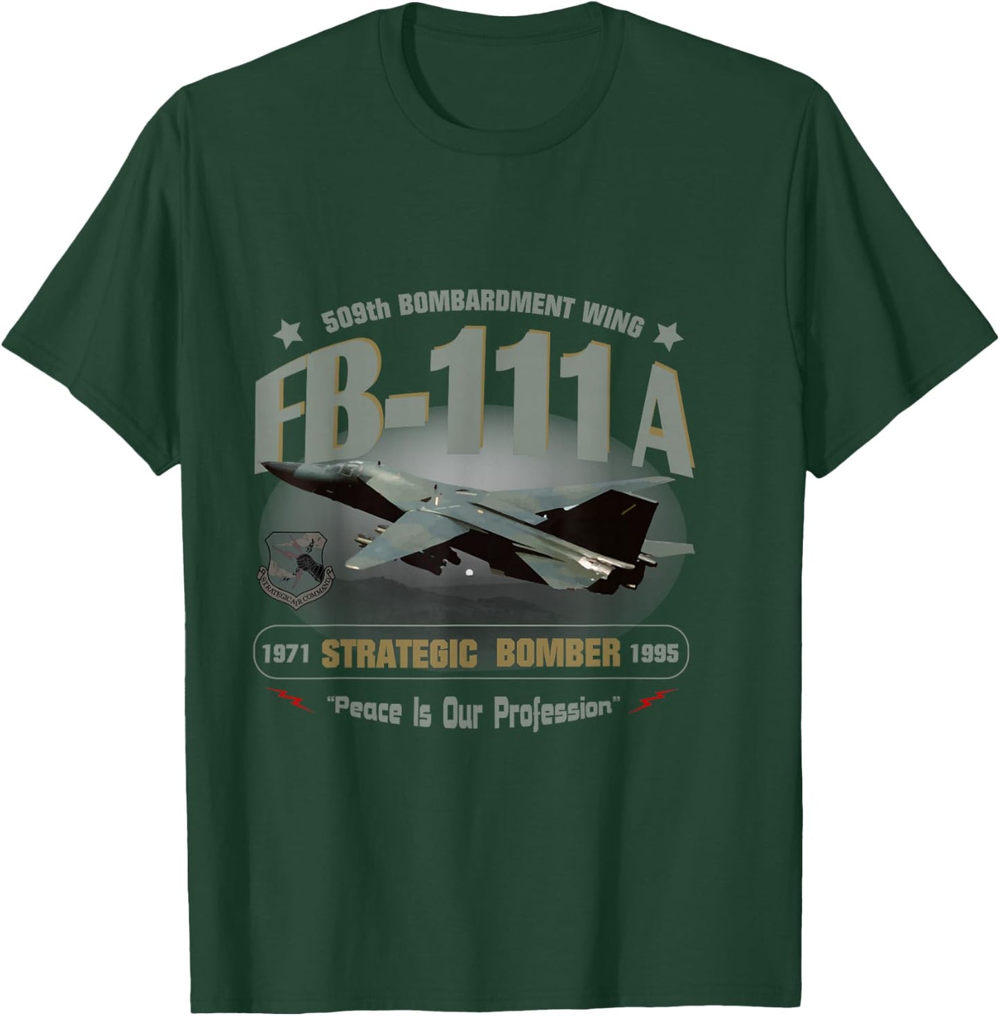 TSH Designs -Adults Black FB-111A 509th Bombardment Wing--Pease AFB T-Shirt - T-Shirt | Forest