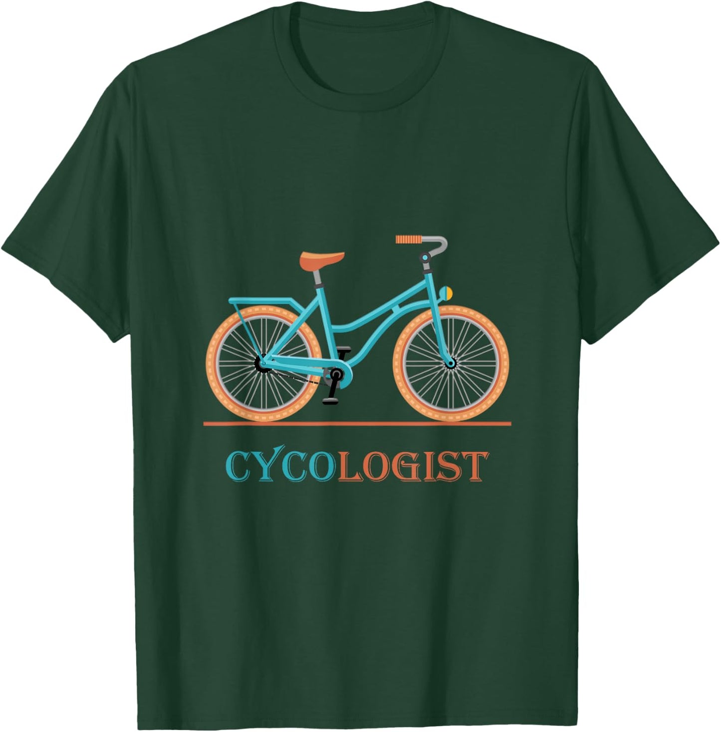 Cycologist Bike Retro Gift Cycling & Bicycle Lovers Road T-Shirt - T-Shirt | Forest