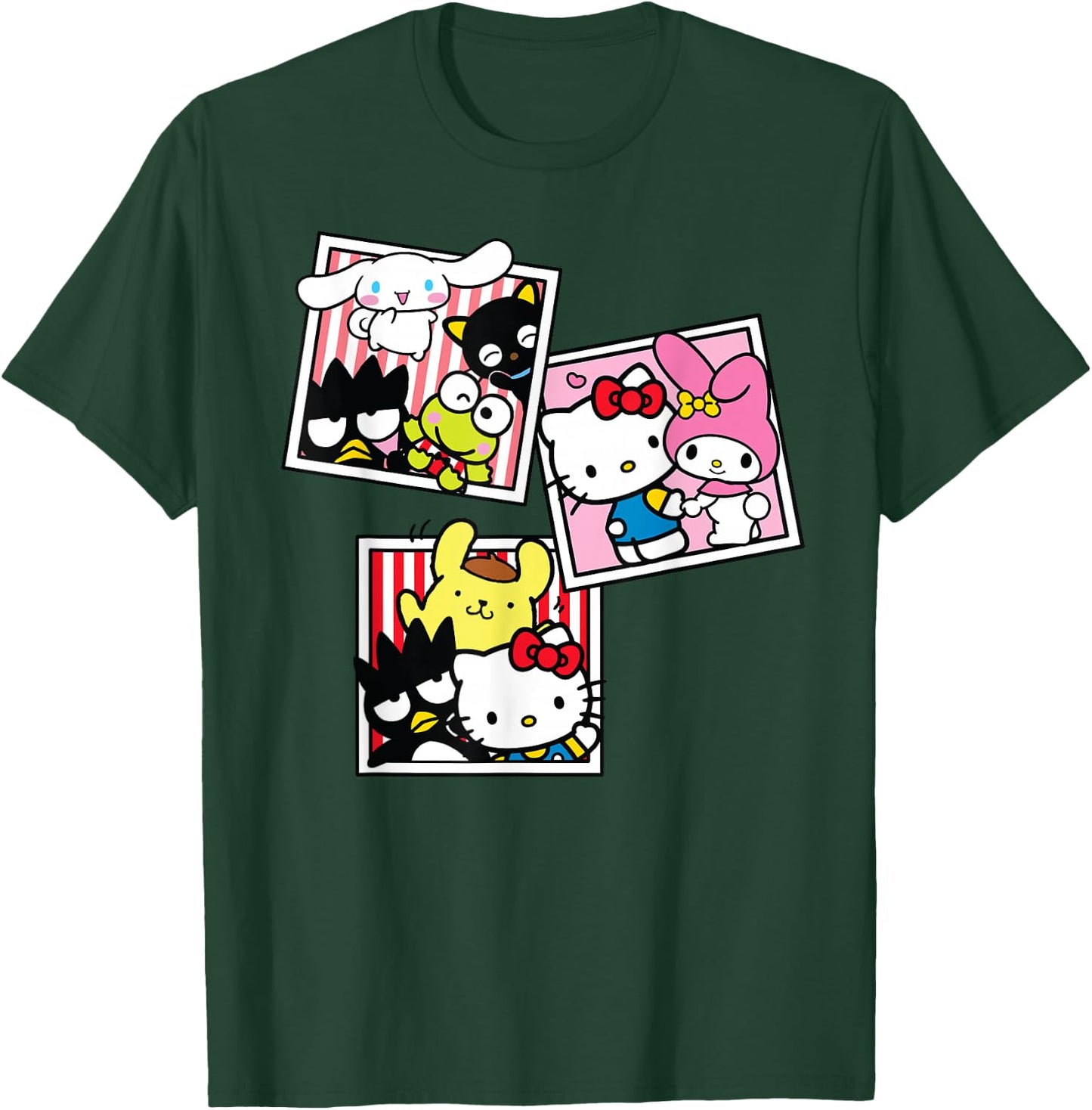 Hello Kitty And Friends Photo Booth Fun Short Sleeve T-Shirt - T-Shirt | Forest