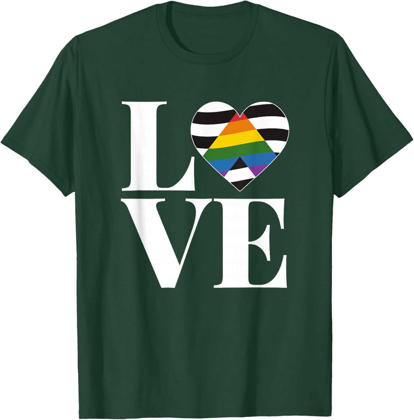 LOVE Straight Alliance Shirt Straight Ally Pride Flag T-Shirt - T-Shirt | Forest