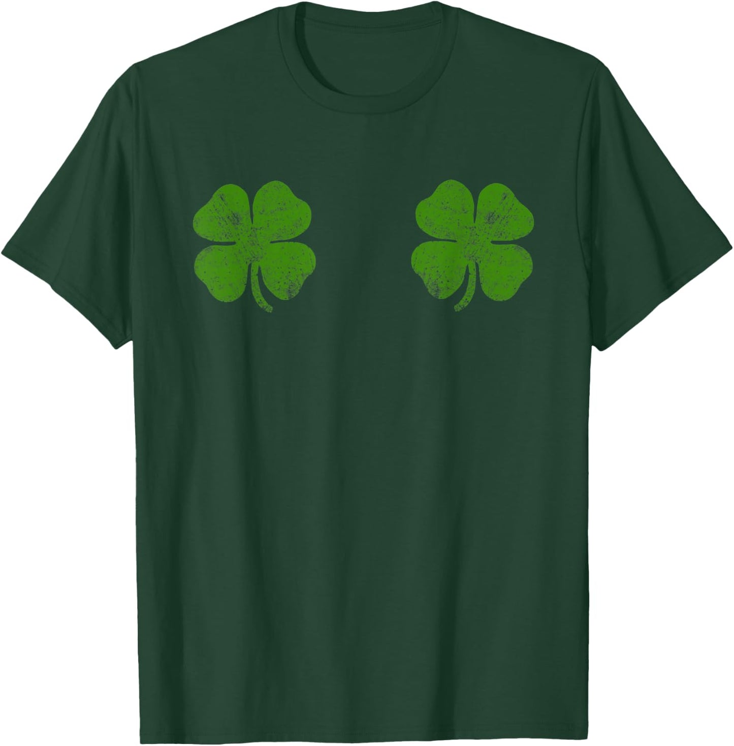 St Patricks Day Shamrock Boob Women Shirt Shamrock Boob T-Shirt - T-Shirt | Forest