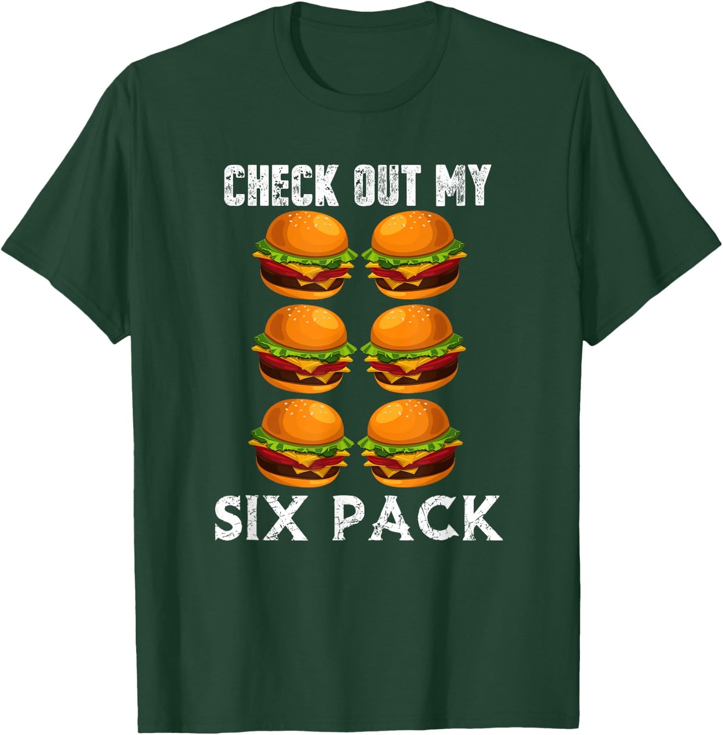 Check out my six pack burger shirt gym T-Shirt - T-Shirt | Forest