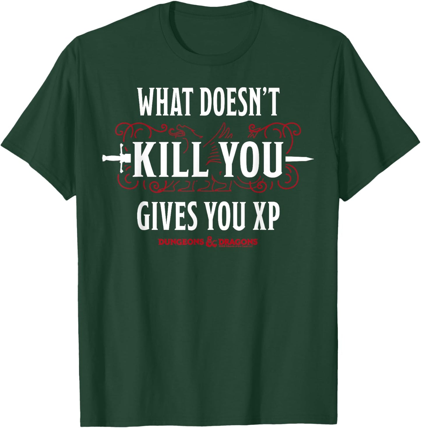 Dungeons & Dragons What Doesn't Kill You Gives You XP T-Shirt - T-Shirt | Forest