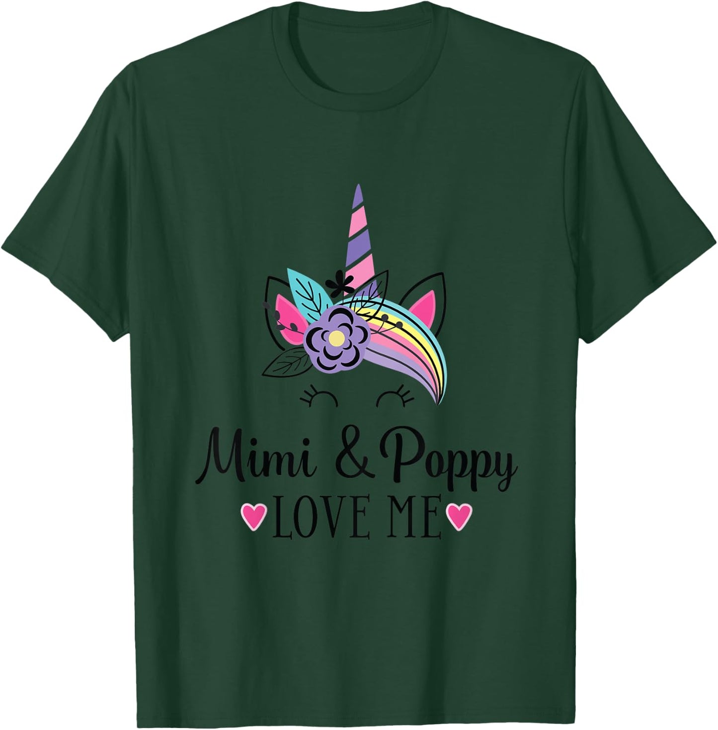 Kids Mimi and Poppy Love Me Granddaughter Unicorn T-Shirt - T-Shirt | Forest