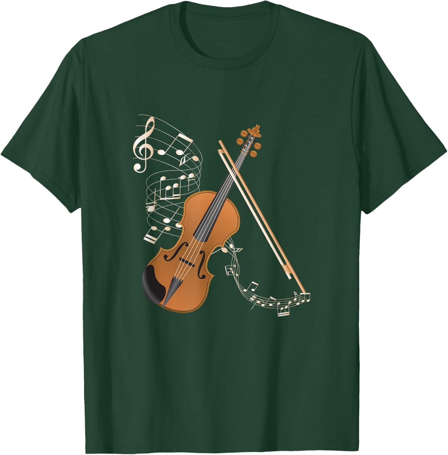 Orchestra Violin Player Gift Musical Instrument Violin Small T-Shirt - T-Shirt | Forest