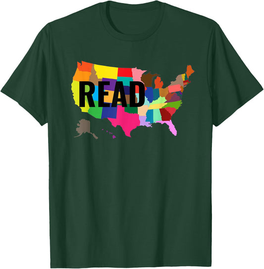 National Read America Shirt United States Read Books T-Shirt - T-Shirt | Forest